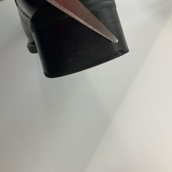 Cole Haan Womens Sz 7B Black Leather Chunky Chelsea Boots Slip-On Shoes Brazil - Picture 6 of 13